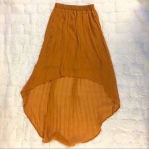 High-low chiffon skirt